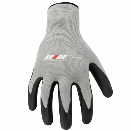212 Performance Multipurpose Seamless Foam Nitrile Palm Work Gloves in Gray, Large SFN-06-010